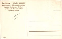 Vintage Postcard Fantaisie Flowers Lily of the valley Windmill