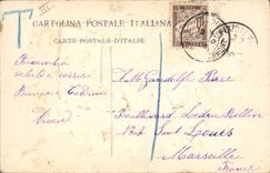 Vintage Postcard Fantasy Flowers Boat Galley