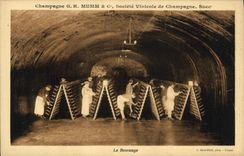 CPA Folklore Vin Vendange Champagne Mumm le remuage