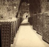 Vintage Postcard Folklore Wine Vintage Pommery Champagne & Greno Rheims Row of chalk pits of Roman origin gallo