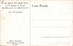 CPA Publicite Cacao Van Houten Chocolat Musee National John Vermeer van Delft La ruelle 