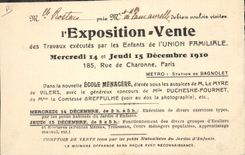 CPA Publicite Union Familiale Rue de Charonne Paris Enfants Ecole Menagere 