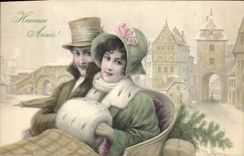 Vintage Postcard Illustrator Fantasy Woman