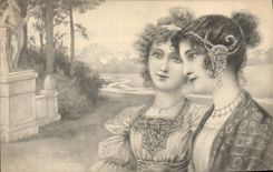 Vintage Postcard Illustrator Fantasy Women