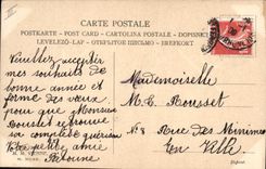 Vintage Postcard Illustrator Fantasy Angel Pig Pig