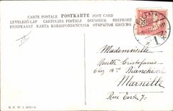 Vintage Postcard Illustrator Fantasy Child Dog