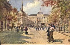 Vintage Postcard Paris Illustrator Law courts