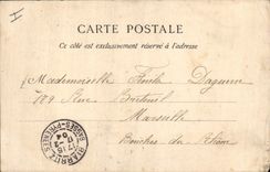 Vintage Postcard Biarritz Headlight the headlight and its rock