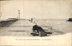 Vintage Postcard Headlight Surroundings Acute Dead Grau of the King