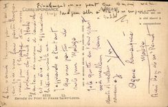 Vintage Postcard Sete Headlight Entered of the port and headlight Saint Louis Boat