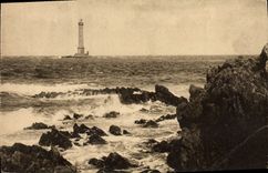 Vintage Postcard Auderville Goury the Headlight of La Hague and the Strong current Blanchard