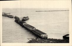 Vintage Postcard Militaria Arromanches Breaks blades of the artificial harbor