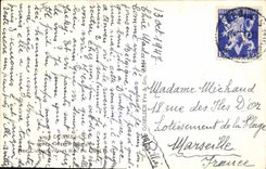 Vintage Postcard Militaria Dunkirk Street Clemenceau and Rue of the Quay