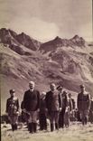 Vintage Postcard Militaria the President of the Republic and the President of the Council Operations of Galibier August 1938