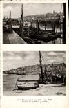 Vintage Postcard Militaria Boulogne on Sea the port Before and after the war Boats