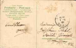 Postal Fantasia Flores Niño 1 de abril Pescado