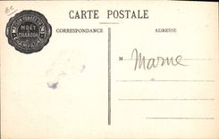 Postal Folclore Vino Viñedo Vendimias Champaña Moet y Chandon Preparación del Barril para las vendimias