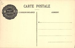 Vintage Postcard Folklore Wine Vineyard Grape harvest Moet Champagne and Chandon Reception of the bottles