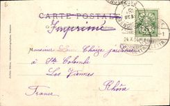 Vintage Postcard Folklore Wine Vineyard Grape harvest SIGNAL