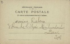 Vintage Postcard Publicite Chocolate of the parallel Frontage Abbey has the avenue of Iena World Fair of 1900 Palates of Egypt Egypt