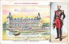 Vintage Postcard Publicity Chocolate factory of Aiguebelle Castle of Sully Burgundy Badly of Mac-Mahon