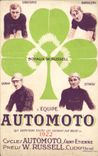 Vintage Postcard Publicite Equips Automoto Cycle Holy Etienne Pneus Russell Clichy Boyaux Russell Velo Cycles