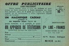Vintage Postcard Publicity Libe France Television equipment