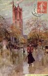 CPA Paris Illustrateur La Tour Saint Jacques 
