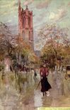 CPA Paris Illustrateur La Tour Saint Jacques 