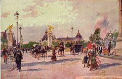 CPA Paris Illustrateur Le pont Alexandre III 