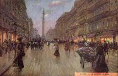 CPA Paris Illustrateur La rue de la Paix 