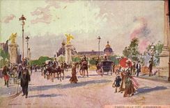 CPA Paris Illustrateur Le pont Alexandre III 