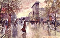 CPA Paris Illustrateur La Porte Saint Denis 