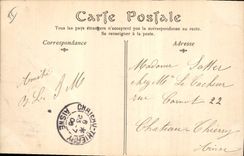 Vintage Postcard Headlight Treport the pier Boats