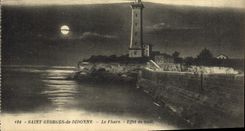 Vintage Postcard Holy Headlight Georges de Didonne Night effect