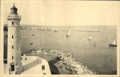 Vintage Postcard Headlight of Saint Louis and the pier Frontignan Sete