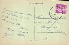 Vintage Postcard Headlight of Coubre Bramble Baths