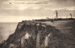 Vintage Postcard Headlight Le Havre the Cape of Heve and the Cliff