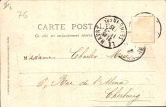 Vintage Postcard Headlight Le Havre the exit of the fishing boats