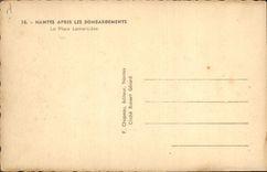 Modern Postcard Militaria Nantes after the bombardments the Lamoriciere Place
