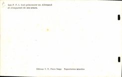 Modern Postcards Militaria the FFI make captive a German and seize his weapons