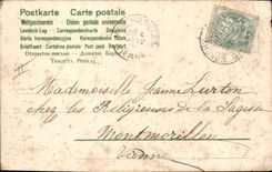 Postal Fantasia Flores Niños Año 1905