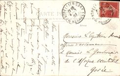 Postal Vino Vendimias Montpellier Reunión vitícola del 9 de junio de 1907 la vuelta de la explanada CUMBRE