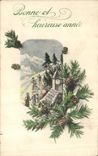 Vintage Postcard Fantasy Pines