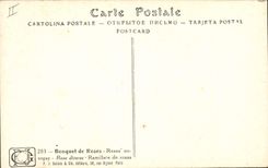 Postal Fantasia Flores Racimo de rosas