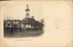 Vintage Postcard Headlight Land forces and of sea