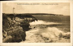 Vintage Postcard Headlight seen of the Holy Dimension Georges de Didonne