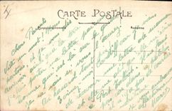 Vintage Postcard Headlight Saint Nazaire outgoing Cargo liner of the basins Boat