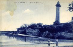 Vintage Postcard Headlight of Saint Georges Royan