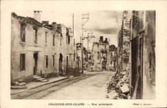 Modern Postcard Militaria Oradour on Gleans Main street